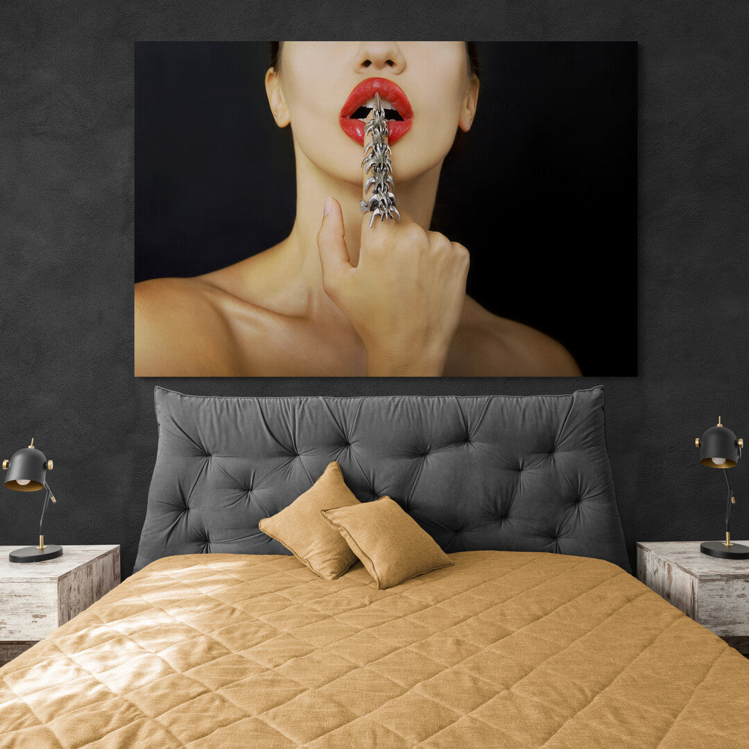 Tablou Canvas Thirsty Lips Panoply.ro