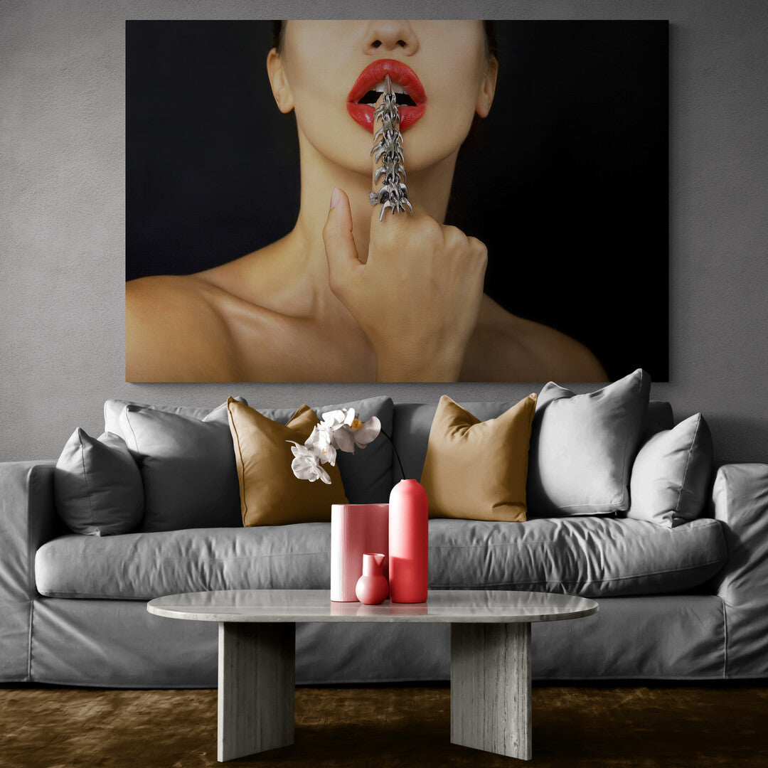 Tablou Canvas Thirsty Lips Panoply.ro