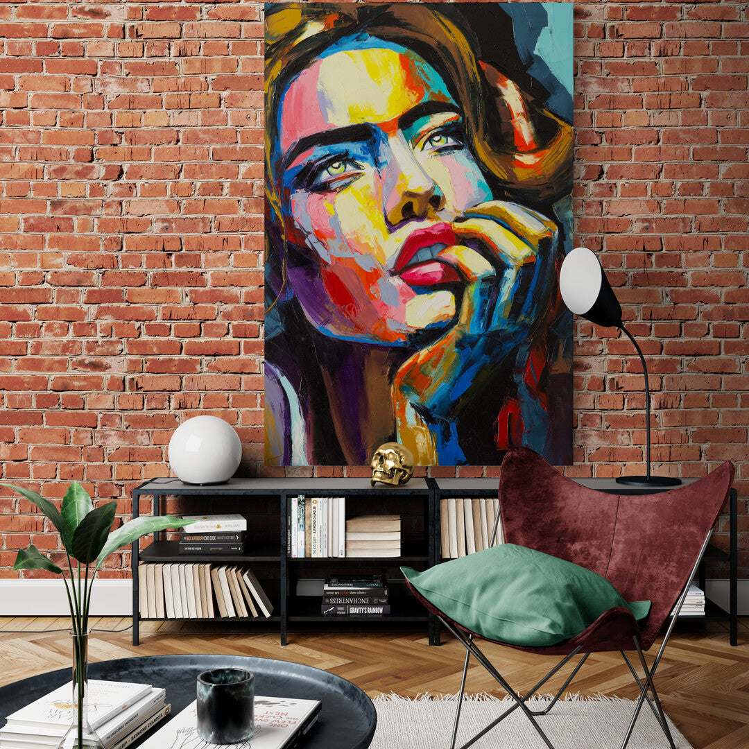 Tablou Canvas Retro Painted Woman Panoply.ro