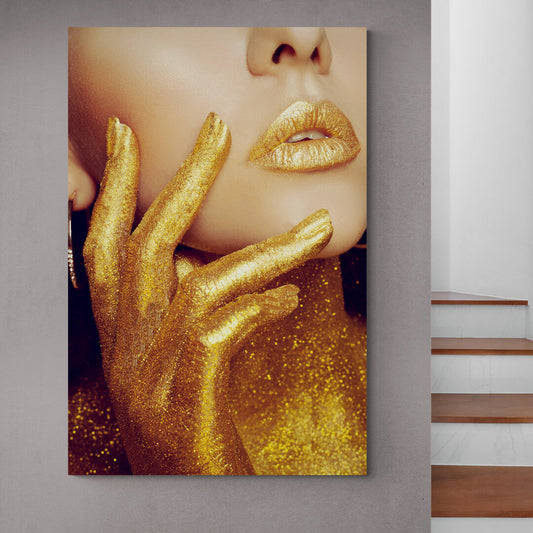 Tablou Canvas Woman in Gold Panoply.ro
