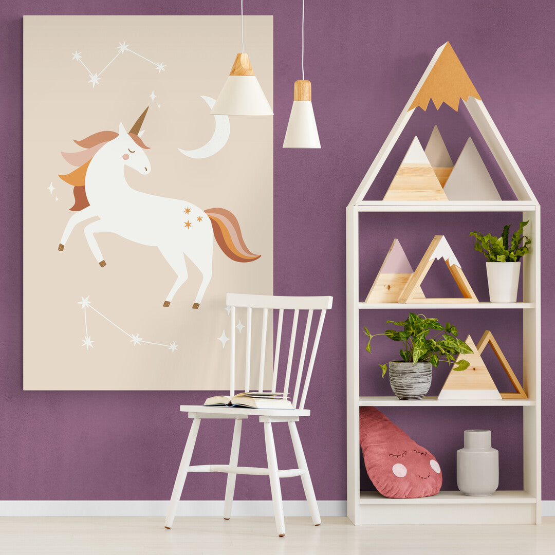 Tablou Canvas Unicorn Bej Panoply.ro