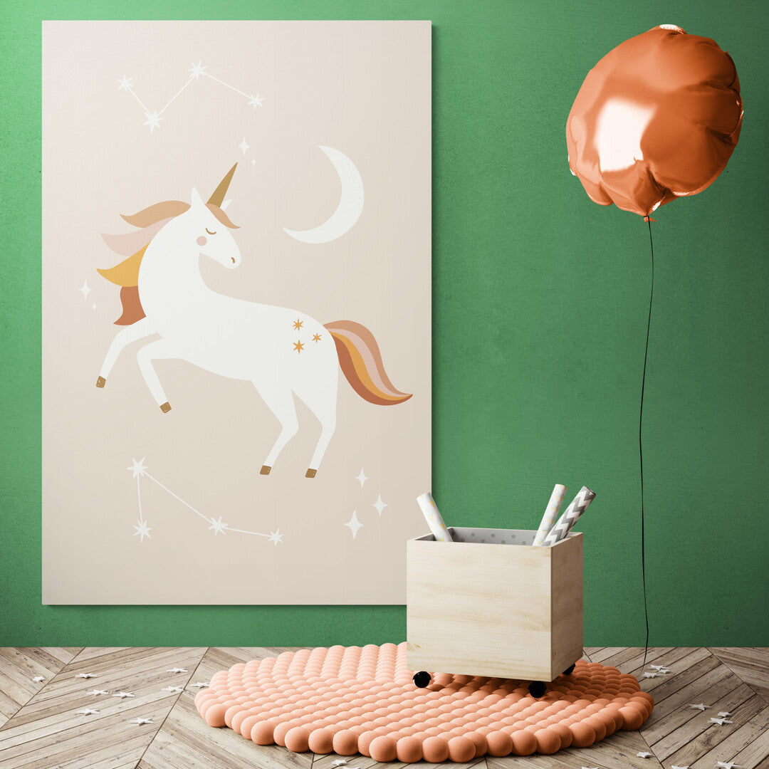 Tablou Canvas Unicorn Bej Panoply.ro