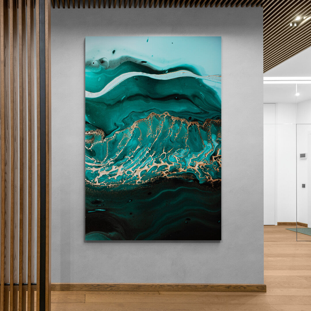 Tablou Canvas Green Waves Panoply.ro