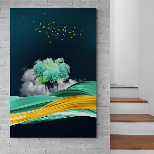 Tablou Canvas Abstract Blue Tree