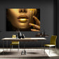Tablou Canvas Golden Lips Panoply.ro