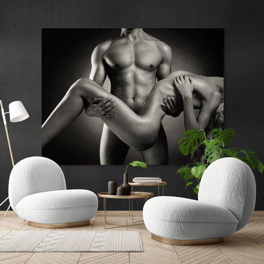 Tablou Canvas Black and White Couple Panoply.ro
