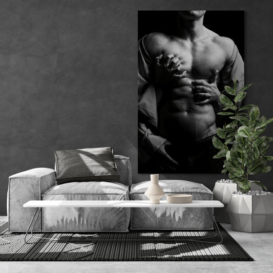 Tablou Canvas Shirtless Black and White