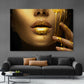 Tablou Canvas Lips Covered In Gold