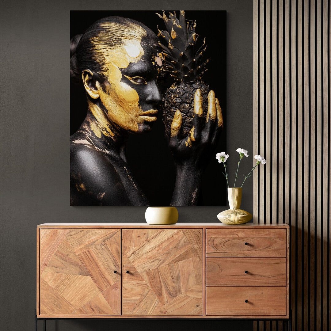 Tablou Canvas Golden Pineaple Panoply.ro