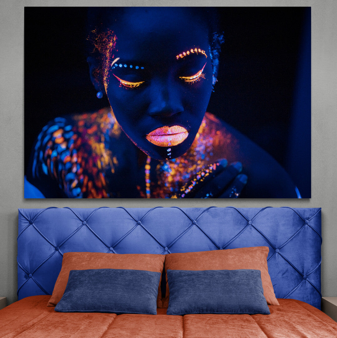 Tablou Canvas Silent Neon Lady Lips Panoply.ro