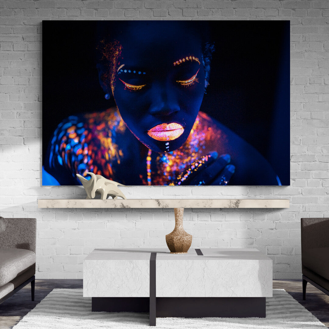 Tablou Canvas Silent Neon Lady Lips Panoply.ro
