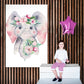 Tablou Canvas Elefantica Lola cu Flori